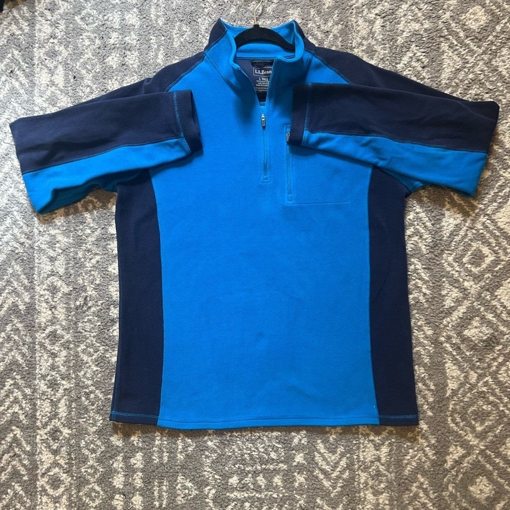 L.L. Bean Men's Blue and Black Pullover size L (N104) - Picture 7 of 8